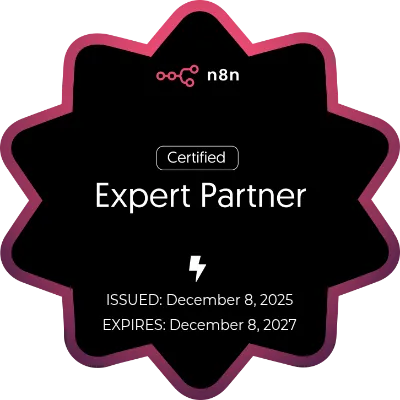 n8n Certified Expert Partner badge